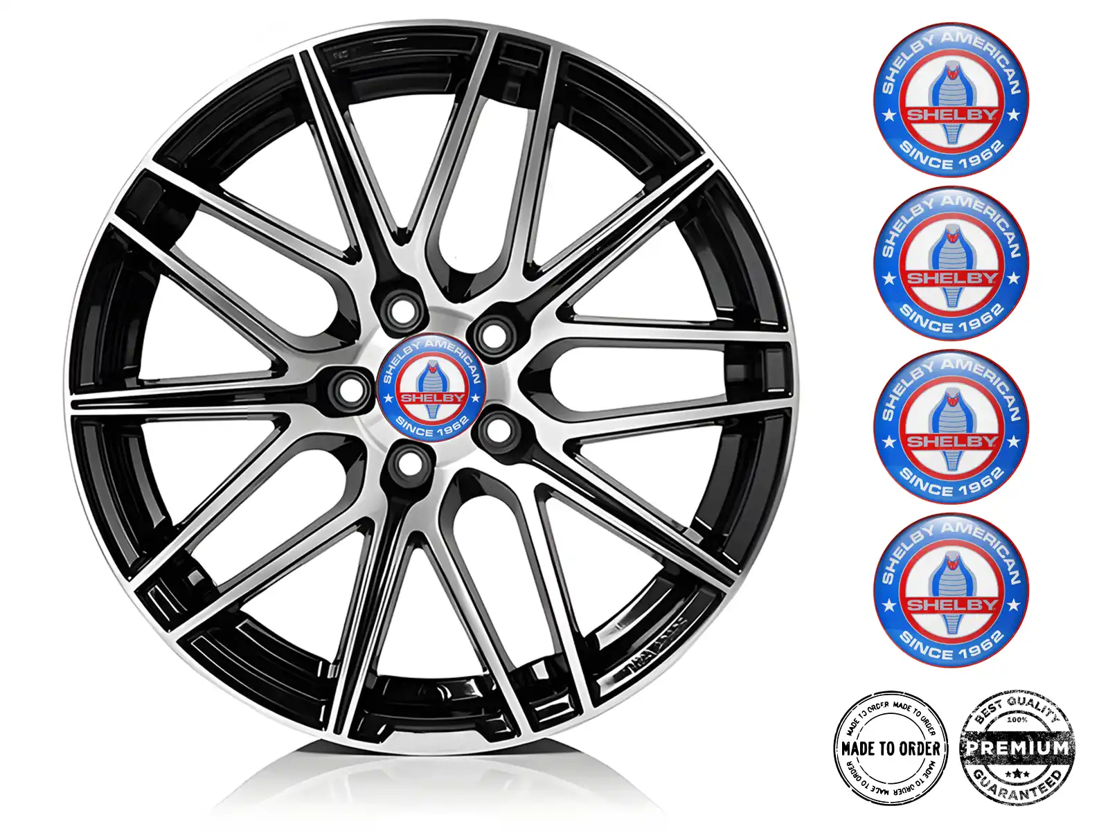 Shelby Felgendekor Stil Premium-Dome-Ausgabe